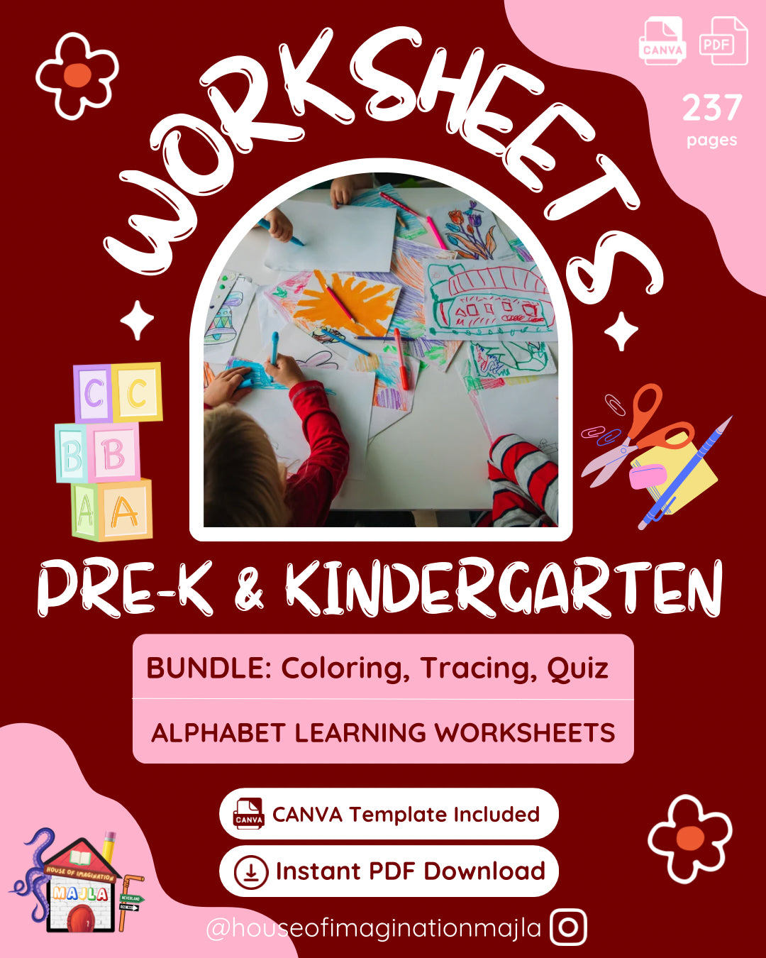 BUNDLE ABC Worksheets - B&W