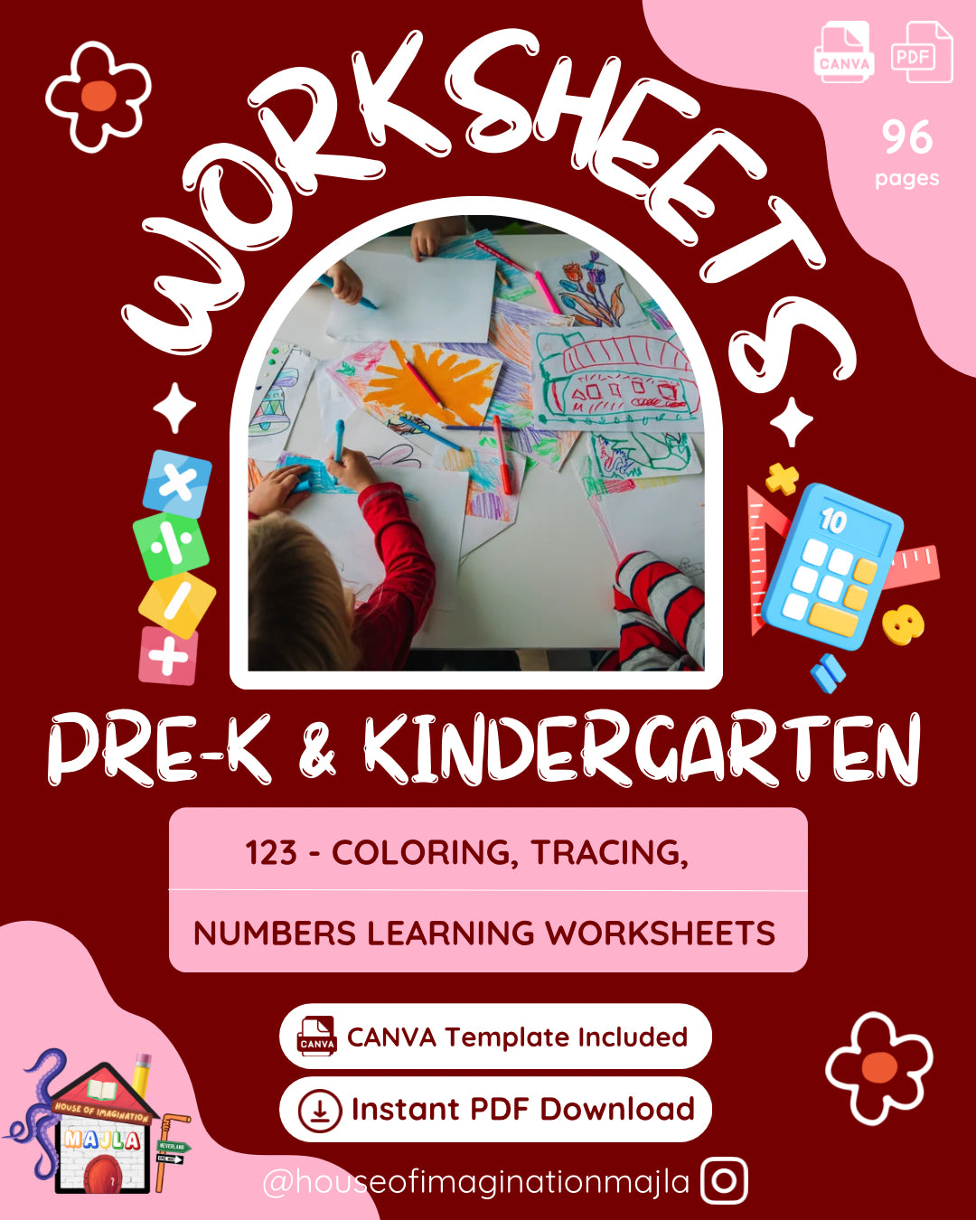 123 Tracing Worksheets - B&W