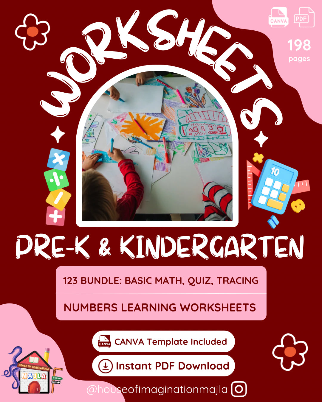 BUNDLE 123 Worksheets - B&W