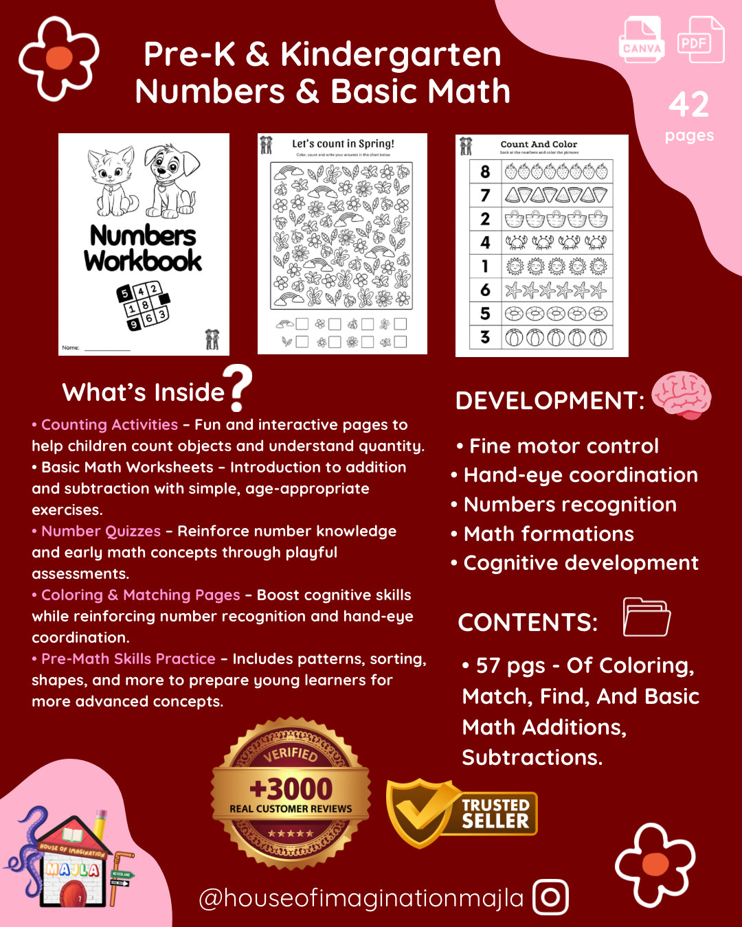 123 Coloring Worksheets - B&W