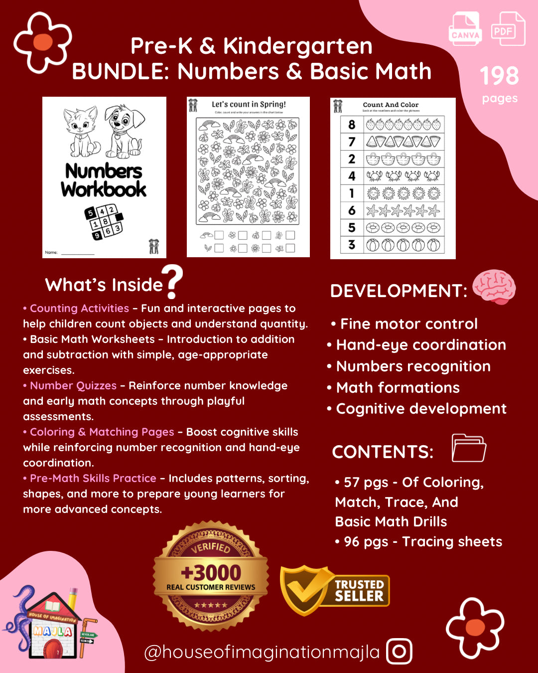 BUNDLE 123 Worksheets - B&W