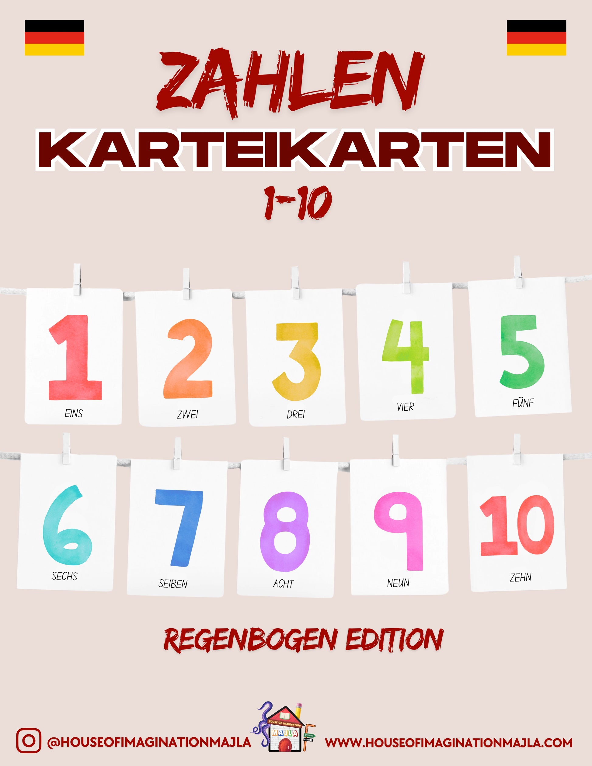 German - Karteikarten - Zahlen