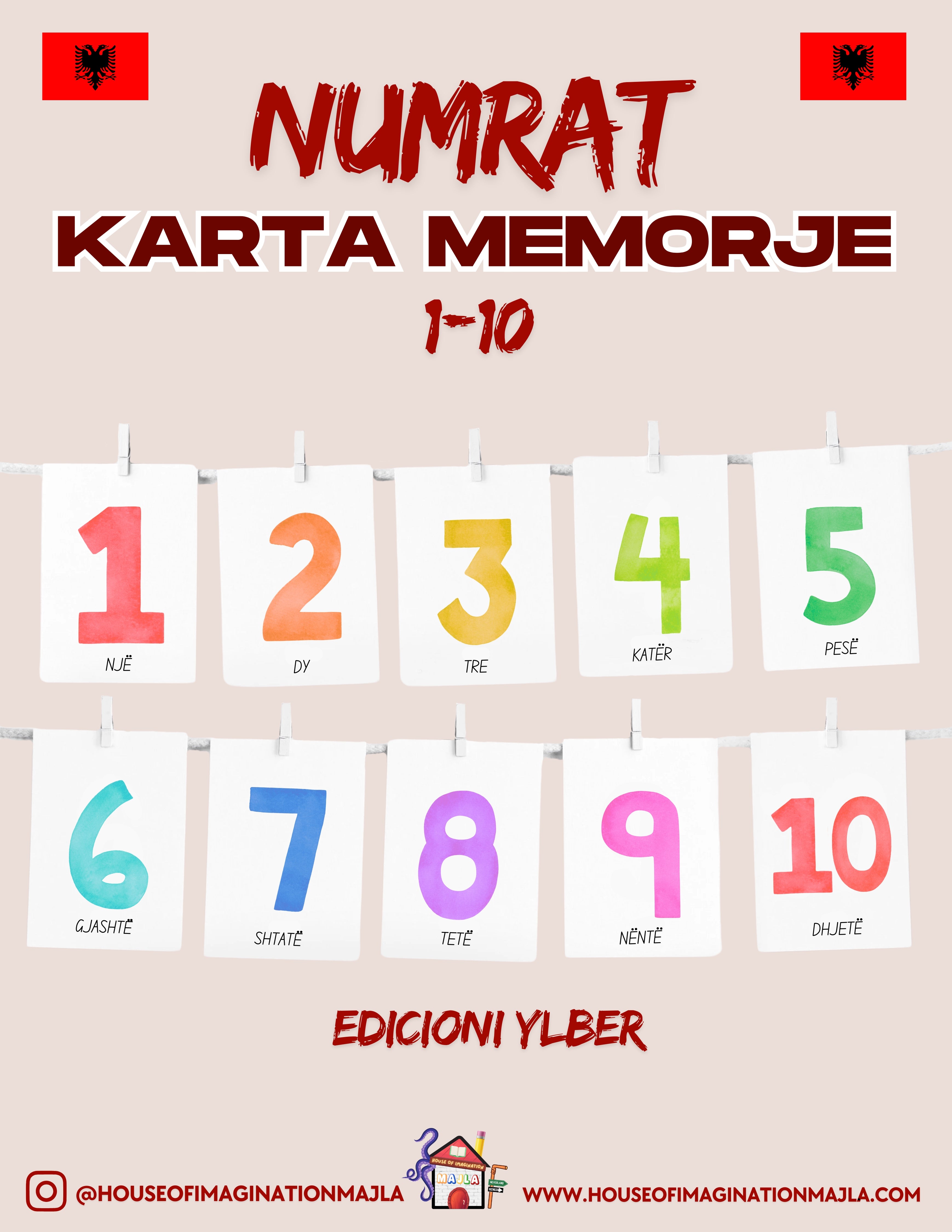 Albanian - Karta Memorje - Numrat